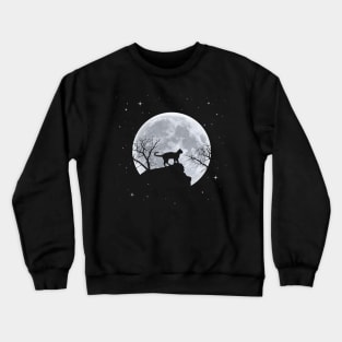 Black cat in the moon Crewneck Sweatshirt